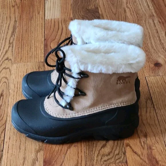 Sorel Snow Angel Taupe Waterproof Insulated Winter & Snow Lace Boots Womens Sz 7 - Picture 5 of 15